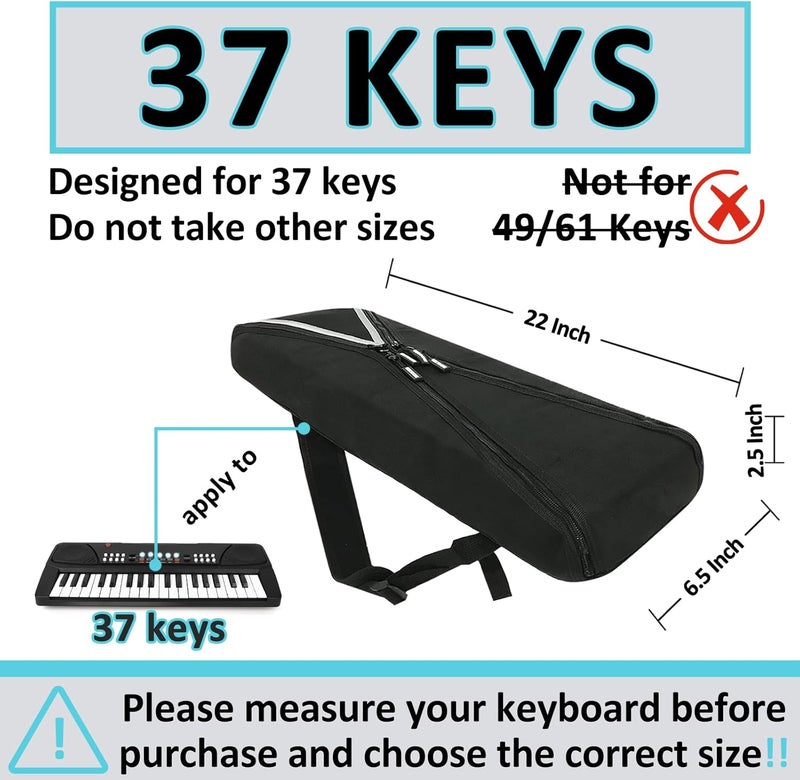 GETTOONE Electronic Keyboard Bag Piano Dust Cover Bag with Adjustable Straps Easy to Carry (22 * 6.5 * 2.5 Inch) - Image 2